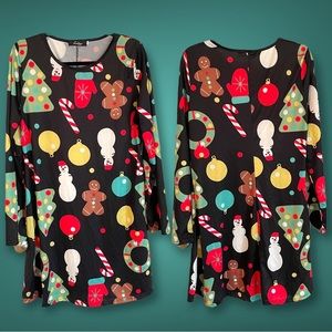 Ruiyize Size XXL “Christmas Print” Swing Dress